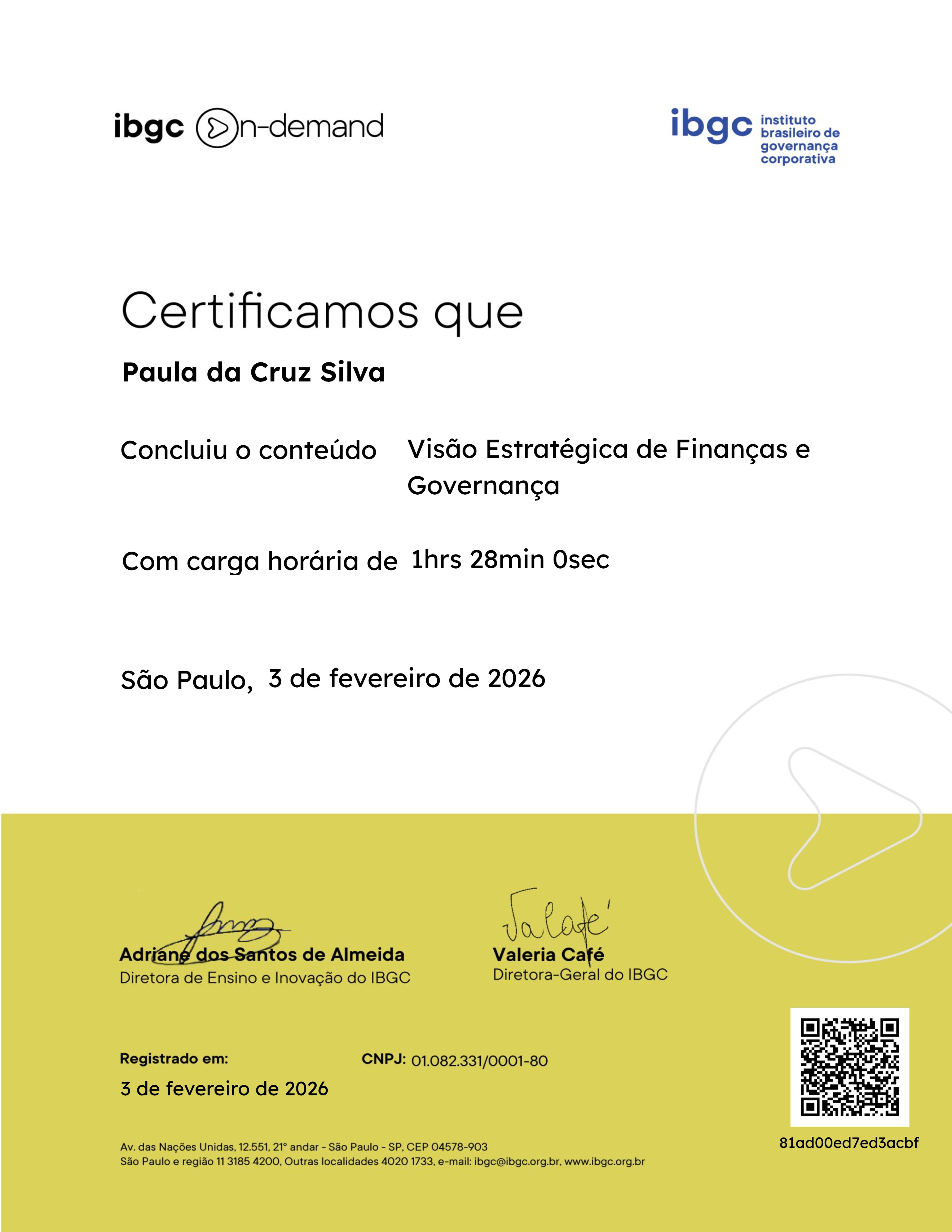 Visão Estratégica de Finanças e Governança